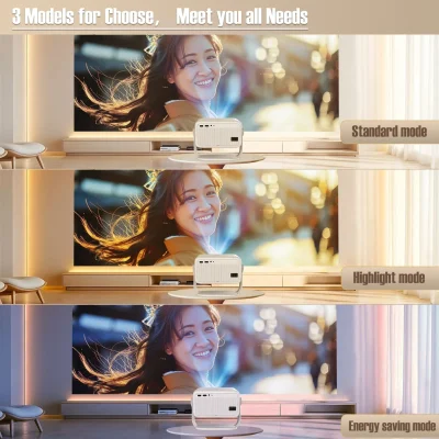 Projector 4K Native 1080P Auto Focus 360° Portable Home Cinema