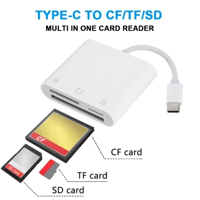 3 in 1 Type C To CF/SD/TF Card Adapter