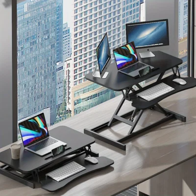 32" Dual Monitor Riser - Height Adjustable Desk Converter